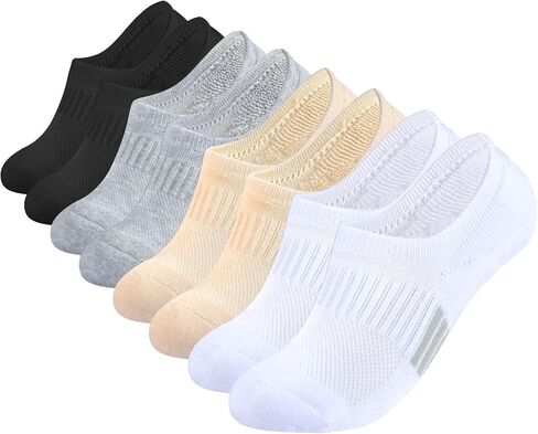 LO SHOKIM No Show Socks Womens Cushioned Athletic Ankle Socks Running Low Cut Socks 4/6 Pairs Size 5-11 in Saudi Arabia