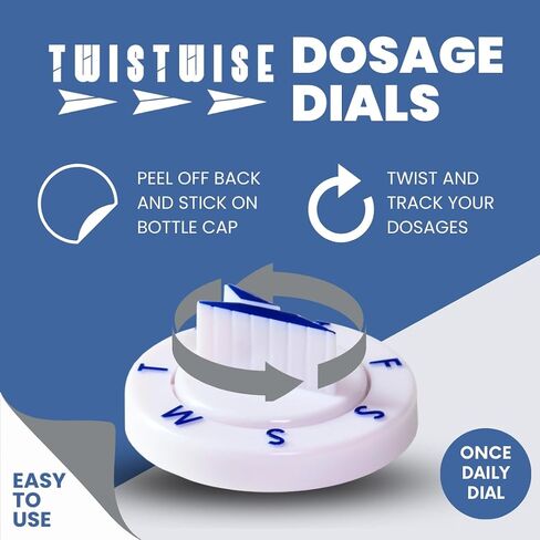 Twistwise™ Once Daily Dosage Tracking Dial - Two Pack in Saudi Arabia