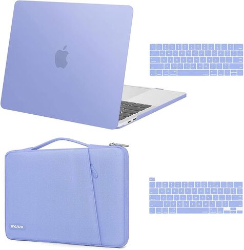 MOSISO Compatible with MacBook Pro 13 inch Case M2 2024, 2023, 2022-2016 A2338 M1 A2251 A2289 A2159 A1989 A1708 A1706, Plastic Hard Case & 360 Protective Sleeve Bag & Keyboard Skin, Deep Teal in Saudi Arabia