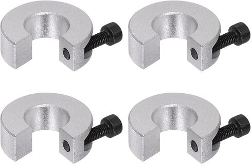 4pcs Shaft Collar Set for Linear Rail SBR20, Clamp-on Shaft Collar with Set Screw 20mm Bore, 30mm OD, 10mm Thickness, Aluminum All in One Shaft Clamping Collars, Anodization in Saudi Arabia