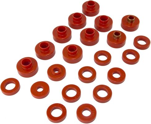 طقم جلبة تثبيت على الجسم باللون الأحمر من Prothane 1-102 لـ CJ5 وCJ7 وCJ8 وYJ وTJ - 22 قطعة in Saudi Arabia