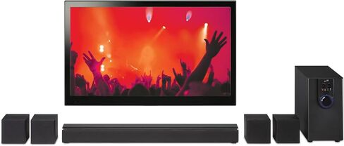 آي لايف 5.1 نظام مسرح منزلي، 26 بوصة. مكبر صوت بلوتوث مع 4 مكبرات صوت سلكية ومضخم صوت، IHTB142B in Kuwait