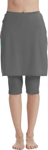 MAXE Women Swim Skirt with Legging Sun Protective UPF 50+ Swimming Tight Attached Skort Capris in Saudi Arabia