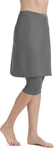 MAXE Women Swim Skirt with Legging Sun Protective UPF 50+ Swimming Tight Attached Skort Capris in Saudi Arabia
