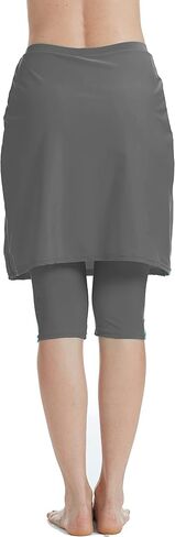 MAXE Women Swim Skirt with Legging Sun Protective UPF 50+ Swimming Tight Attached Skort Capris in Saudi Arabia