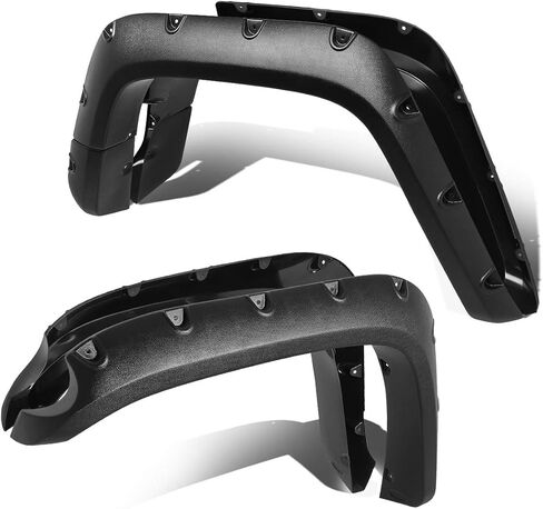 DNA Motoring WF-81013-MBK 4pcs Pocket-Riveted Design Wheel Fender Flares, Black in Saudi Arabia