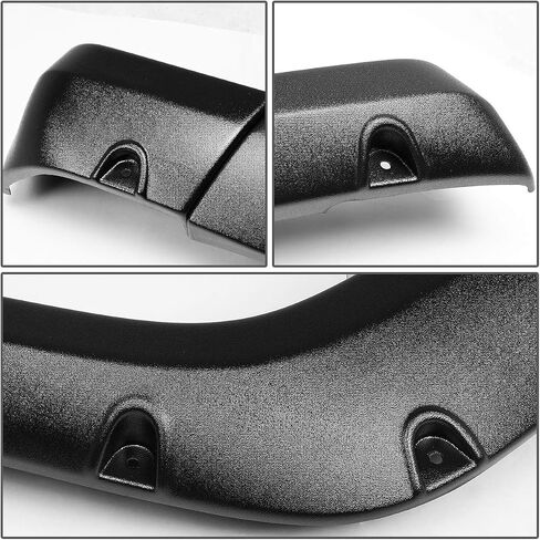 DNA Motoring WF-81013-MBK 4pcs Pocket-Riveted Design Wheel Fender Flares, Black in Saudi Arabia