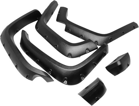 DNA Motoring WF-81013-MBK 4pcs Pocket-Riveted Design Wheel Fender Flares, Black in Saudi Arabia