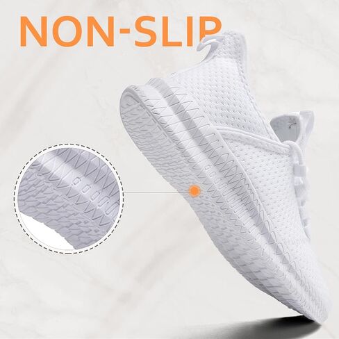 Mens Gym Running Shoes Slip-On Tennis Shoes Non Slip Breathable Workout Sneakers for Walking Jogging in Saudi Arabia