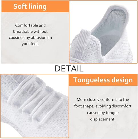 Mens Gym Running Shoes Slip-On Tennis Shoes Non Slip Breathable Workout Sneakers for Walking Jogging in Saudi Arabia
