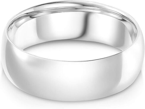 14k Solid Yellow Gold 7mm Plain Comfort Fit Wedding Band in Saudi Arabia