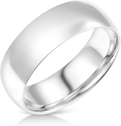 14k Solid Yellow Gold 7mm Plain Comfort Fit Wedding Band in Saudi Arabia