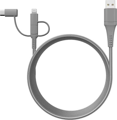 Classy Chargers Universal 3-in-1 Nylon Charging Cables for iPhone, Android, and More | 6ft Certified Lightning Cable, Type C, Micro USB | Compatible with All Phone Types (Hot Pink) in Saudi Arabia
