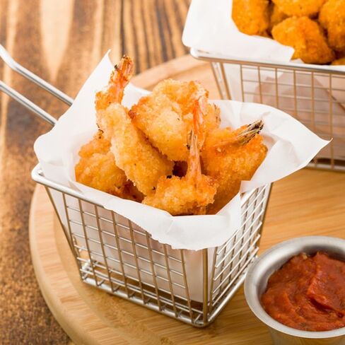 Restaurantware 5 x 4 Inch Fryer Basket 1 Square Small Fry Basket - Mesh Grid With Handle Silver Stainless Steel French Fry Basket Food-Grade For Tenders Fried Shrimp And More in Saudi Arabia