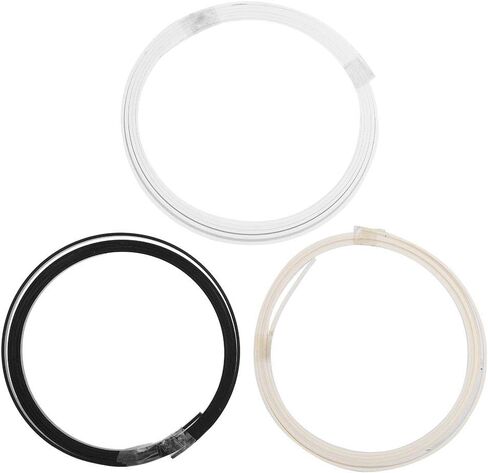 3 Pcs Purfling ABS Plastic Guitar Binding Strip 1610x5x1.5mm, High Quality, Suitable for Guitar Maker or Luthier, Adds Charm to Acoustic and Classic Guitars Cream Plastic Guitar Binding in Kuwait