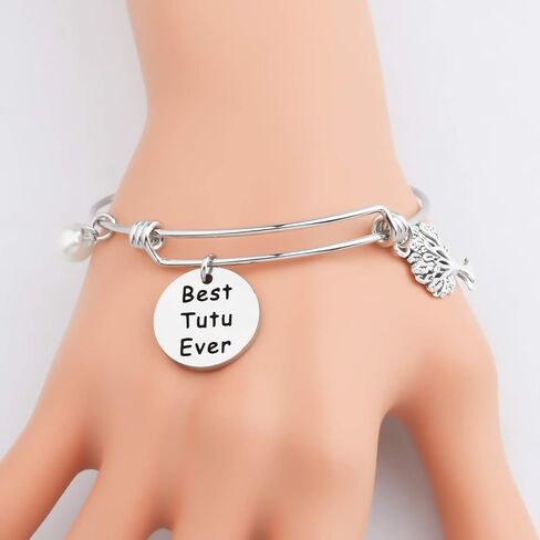 CENWA Tutu Gifts Best Tutu Ever Bracelet Gift for Grandparent's Day Birthday Mother's Day Valentine's Day Gift in Saudi Arabia