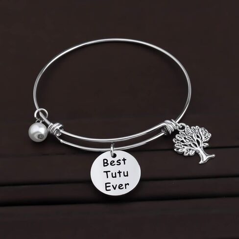 CENWA Tutu Gifts Best Tutu Ever Bracelet Gift for Grandparent's Day Birthday Mother's Day Valentine's Day Gift in Saudi Arabia