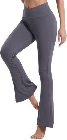 Women's Bootcut Yoga Pants Bell Bottoms V Crossover High Waisted Leggings Casual Flared Trousers in Saudi Arabia