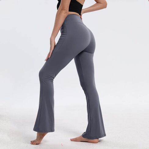 Women's Bootcut Yoga Pants Bell Bottoms V Crossover High Waisted Leggings Casual Flared Trousers in Saudi Arabia