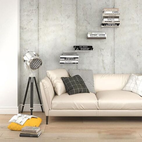 أرفف كتب عائمة للجدار، رف كتب مخفي مصنوع من الفولاذ مع أدوات تثبيت (4 قطع) in Kuwait