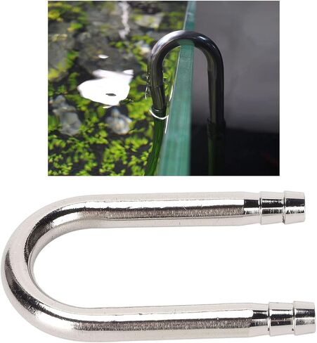 Zerodis Aquarium Pumps Pipe, Stainless Steel U Shape Fish Connector Easy to Install Aquarium Connecting Tube for Aquarium Air Pump Accessories (2 Minutes) in Saudi Arabia