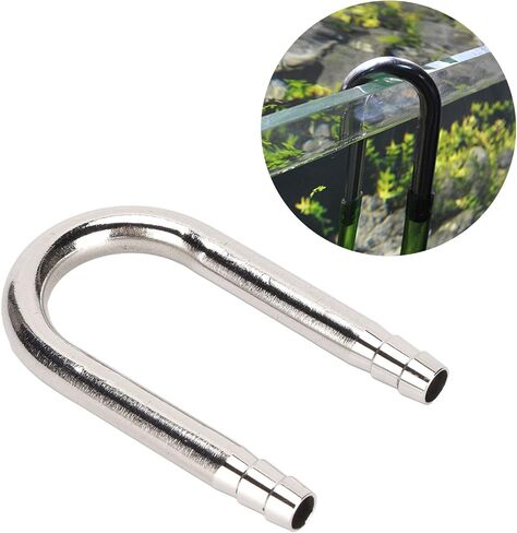 Zerodis Aquarium Pumps Pipe, Stainless Steel U Shape Fish Connector Easy to Install Aquarium Connecting Tube for Aquarium Air Pump Accessories (2 Minutes) in Saudi Arabia