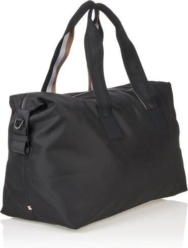BOSS Tonal Logo Nylon Holdall Duffle Bag, Black Storm in Saudi Arabia