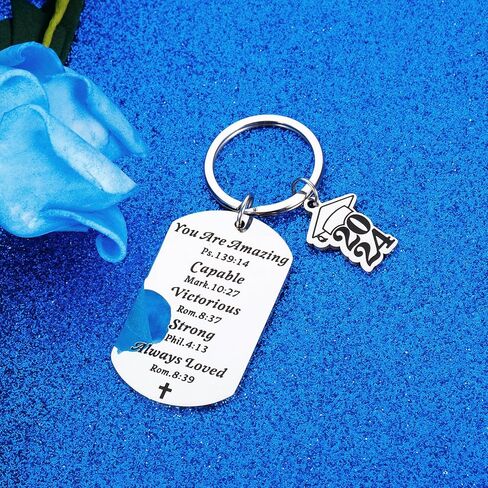Christian Gifts for Graduate 2024 Graduation Gifts 2024 Inspirational Christian Keychains for Women Men Religious Baptism Confirmed Gifts for College Teens Boys Girls Christmas Stocking Stuffers in Saudi Arabia