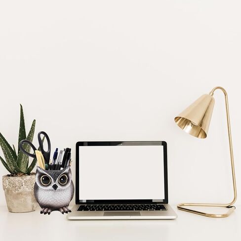 Owl Pencil and Pen Holder, Unique Desk Accessory, Fun Office Supply, 4.5 Inches in Kuwait