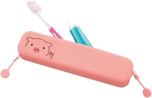 LIHIT LAB PuniLabo حقيبة أقلام رفيعة بسحاب، 7.9 بوصة × 1.9 بوصة، قطة سوداء (A7717-3) in Kuwait