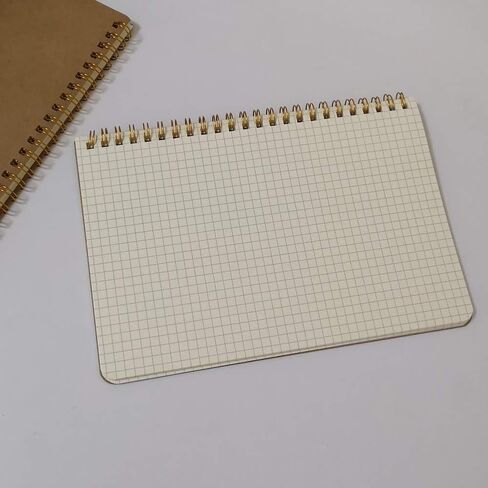 YUREE Spiral Notebook A5/Softcover Spiral Journal Lined, Wide Ruled Pages, 50 Sheets (100 Pages), 8.45" x 5.8", Brown, 20 Pack in Kuwait