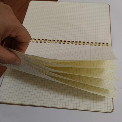 YUREE Spiral Notebook A5/Softcover Spiral Journal Lined, Wide Ruled Pages, 50 Sheets (100 Pages), 8.45" x 5.8", Brown, 20 Pack in Kuwait