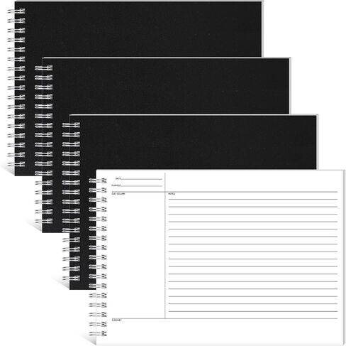 Glenmal 320 Sheets 4 Pack Note Taking Notebook 6 x 8.5 Inches Single Sided Printed Spiral Steno Pads Coil Writing Note Pads Ruled Writing Tablets for School Office Business, 80 Sheets/Pack in Saudi Arabia