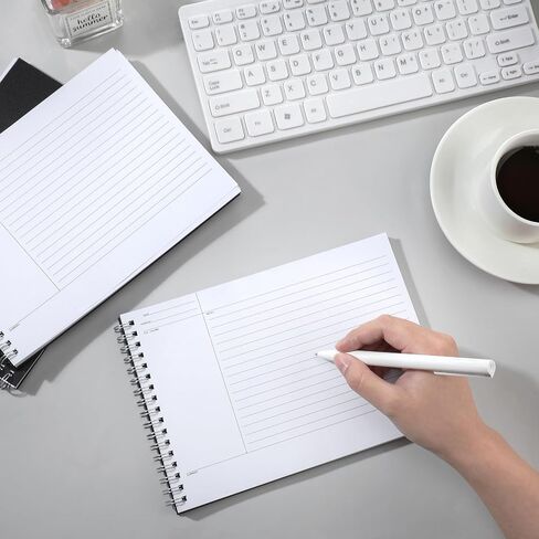Glenmal 320 Sheets 4 Pack Note Taking Notebook 6 x 8.5 Inches Single Sided Printed Spiral Steno Pads Coil Writing Note Pads Ruled Writing Tablets for School Office Business, 80 Sheets/Pack in Saudi Arabia
