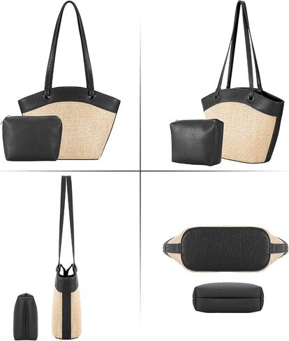 DOB SEHCS Straw Purses for Women Ladies Small Woven Summer Beach Shoulder Tote Bags with Top-Handle Vacation Travel Handbag in Saudi Arabia