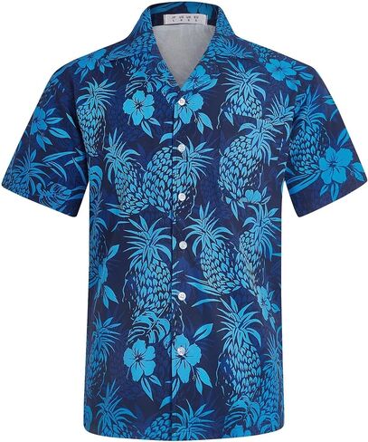 ELETOP Men's Hawaiian Shirt Quick Dry Tropical Beach Shirts Short Sleeve Aloha Holiday Casual Cuban Shirts in Saudi Arabia