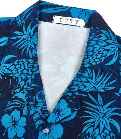 ELETOP Men's Hawaiian Shirt Quick Dry Tropical Beach Shirts Short Sleeve Aloha Holiday Casual Cuban Shirts in Saudi Arabia