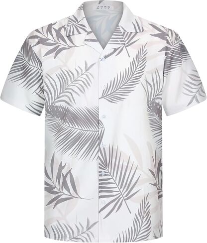 ELETOP Men's Hawaiian Shirt Quick Dry Tropical Beach Shirts Short Sleeve Aloha Holiday Casual Cuban Shirts in Saudi Arabia