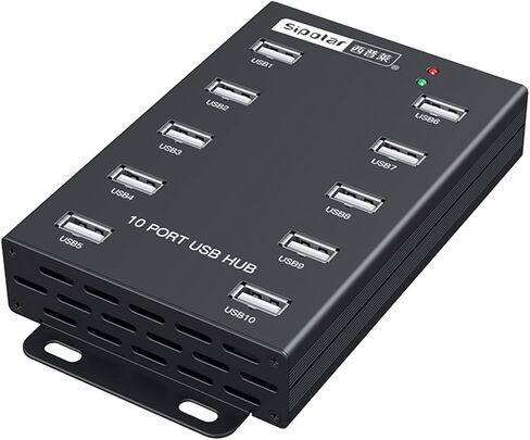 Sipolar-USB Hub- 10 Ports USB Data Hub-Industrial USB Powered Hub - USB 2.0 Hub for Mining, Bitcoin Miner in Kuwait