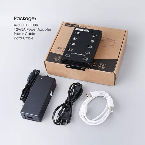 Sipolar-USB Hub- 10 Ports USB Data Hub-Industrial USB Powered Hub - USB 2.0 Hub for Mining, Bitcoin Miner in Kuwait