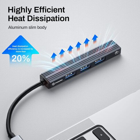 موزع USB C، محول متعدد المنافذ 4 في 1 مع منافذ USB 3.0 عالية السرعة ومنافذ USB 2.0، متوافق على نطاق واسع مع أجهزة الكمبيوتر المحمولة USB C والأجهزة الأخرى من النوع C in Kuwait