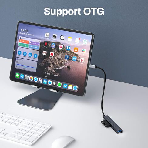 موزع USB C، محول متعدد المنافذ 4 في 1 مع منافذ USB 3.0 عالية السرعة ومنافذ USB 2.0، متوافق على نطاق واسع مع أجهزة الكمبيوتر المحمولة USB C والأجهزة الأخرى من النوع C in Kuwait