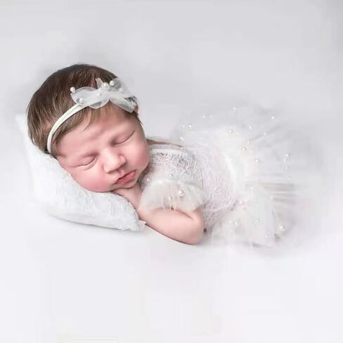 Newborn Photography Outfits Girl Baby Photo Tutu Dress Newborn Photoshoot Romper Baby Picture Lace Outfit in Saudi Arabia