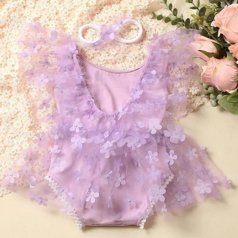 Newborn Photography Outfits Girl Baby Photo Tutu Dress Newborn Photoshoot Romper Baby Picture Lace Outfit in Saudi Arabia