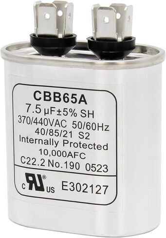 7.5 فائق التوهج/MFD 370/440 فولت تيار متردد ±5% 50/60 هرتز تيار متردد مكثف بدء تشغيل المحرك الكهربائي يناسب مكيفات الهواء المركزية، والمضخات الحرارية، ومحركات مروحة المكثف in Kuwait