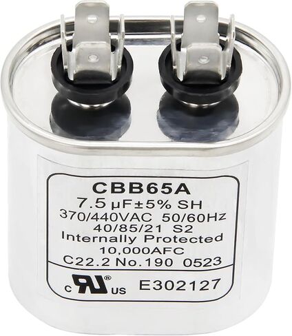 7.5 فائق التوهج/MFD 370/440 فولت تيار متردد ±5% 50/60 هرتز تيار متردد مكثف بدء تشغيل المحرك الكهربائي يناسب مكيفات الهواء المركزية، والمضخات الحرارية، ومحركات مروحة المكثف in Kuwait