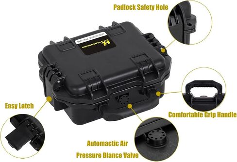 Impact Hard Case With Customizable Foam, Waterproof & Dustproof 20 x 14.7 x 5.8 Inches Protective Camera Case With Handle, Tool Box (Black) in Saudi Arabia