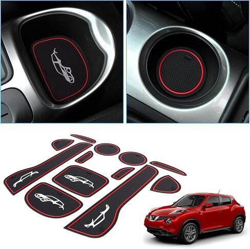 BIXUAN Center Console Liner Door Slot Mat Design for Nissan Juke 2011-2017 2018 2019 Liner Accessories Cup Holder Inserts Non-Slip Mats Door Pocket Liners Inserts Arm Box Storage Pads Juke Accessories in Saudi Arabia