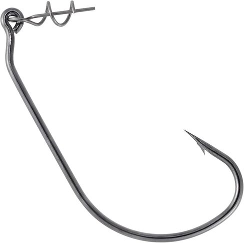 Dr.Fish 100 Pack Swimbait Fishing Hooks for Bass Fishing, Worm Hooks with Centering Pin Spring for Soft Plastic Lure Baits Extra Wide Gap Hooks Texas Carolina Rig Saltwater Freshwater in Saudi Arabia