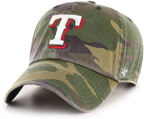 47 MLB Camo Clean Up Adjustable Hat, Adult One Size Fits All (Texas Rangers Camo) in Saudi Arabia